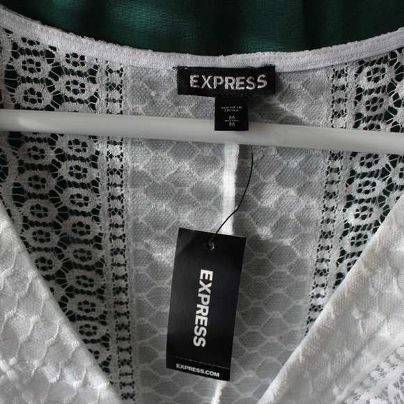 White Lace Crop Top (Express) I Take Offers! - Picture 8 of 8